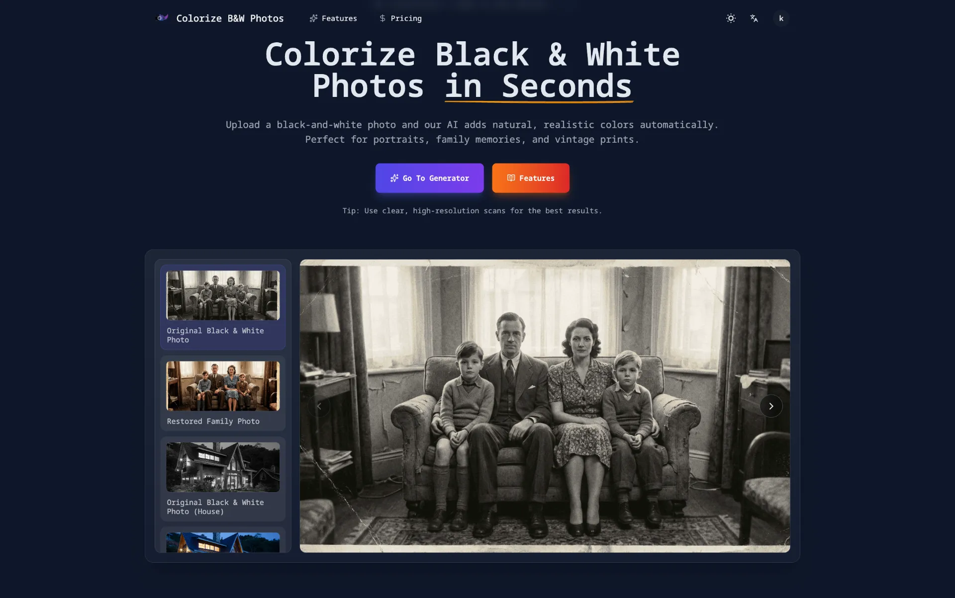 Colorize Black & White Photos