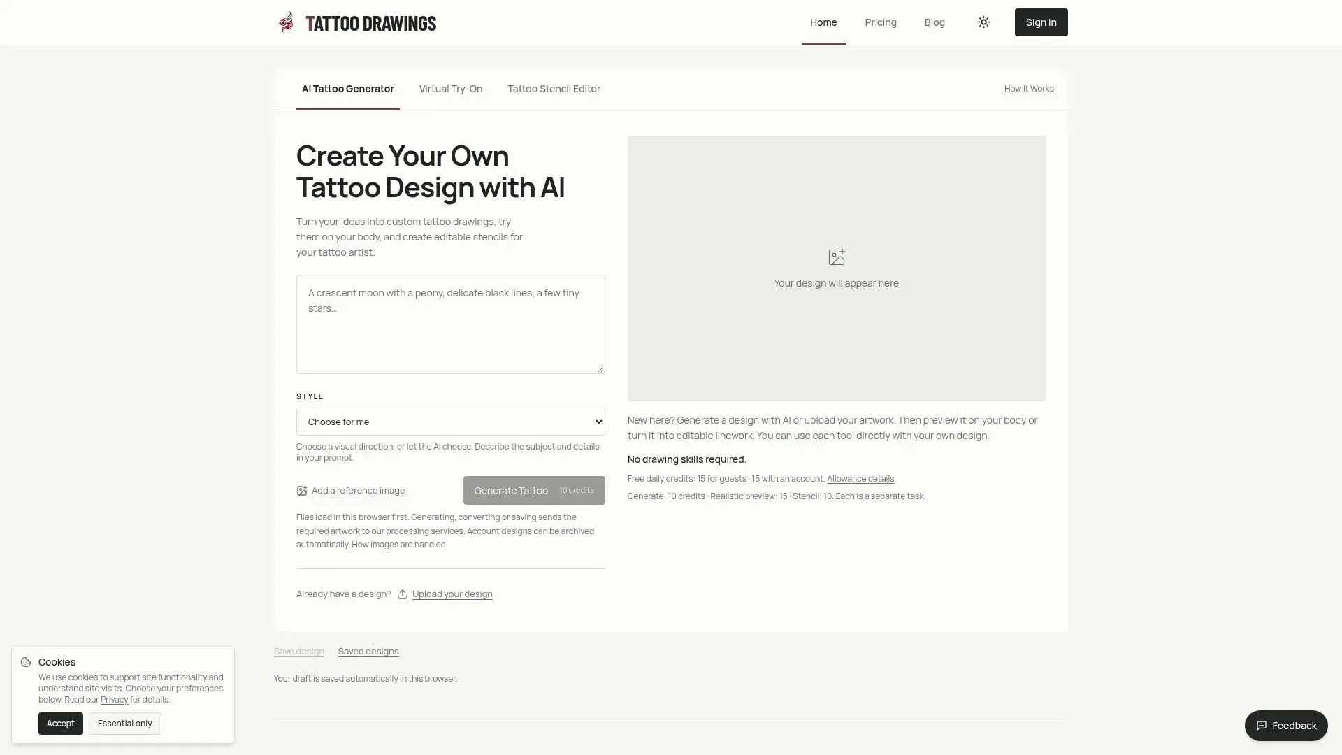 AI Tattoo Generator